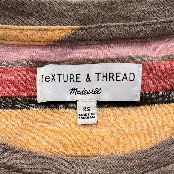 Texture and Thread by Madewell Striped Tie Top Shirt XS - Picture 3 of 15